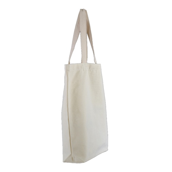 Natural canvas tote bag, set of 6, NEW - Picture 2 of 8